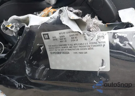 2015 Chevrolet Cruze 1Lt Auto z USA, uszkodzony, nr VIN 1G1PC5SB9F7263324